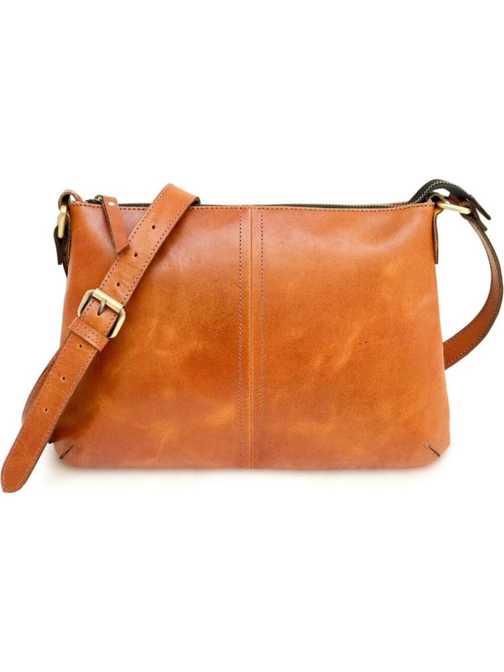 Soft Grain Leather Crossbody Handbag for Women - Stylish Sling Shoulder Purse